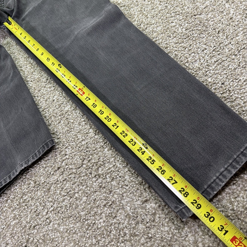Vintage Eddie Bauer Black Denim Jeans Faded Relaxed Fit Size 30X29 USA Made - Picture 6 of 9